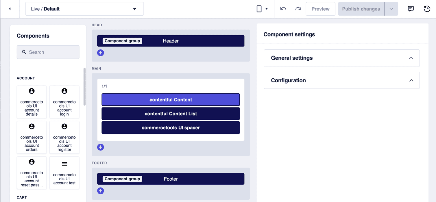 The structure of the dynamic story page in the Studio's page builder