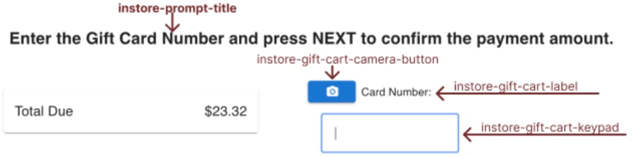 InStore gift card override