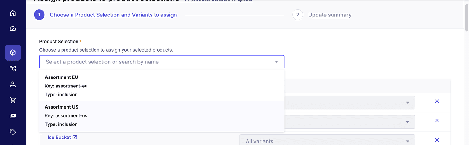 Assign Products with all variants