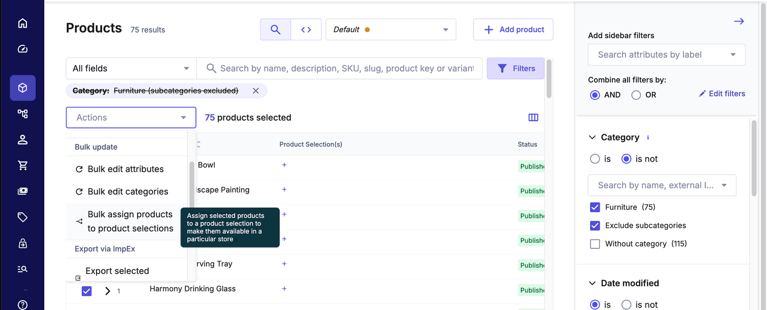 Filter for non-furniture products